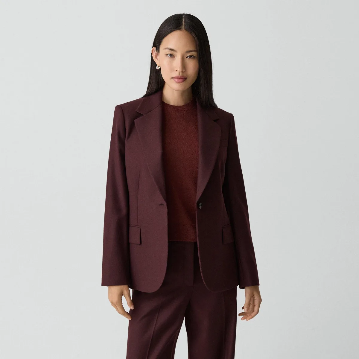 Lynnia Blazer in Sleek Flannel by Theory