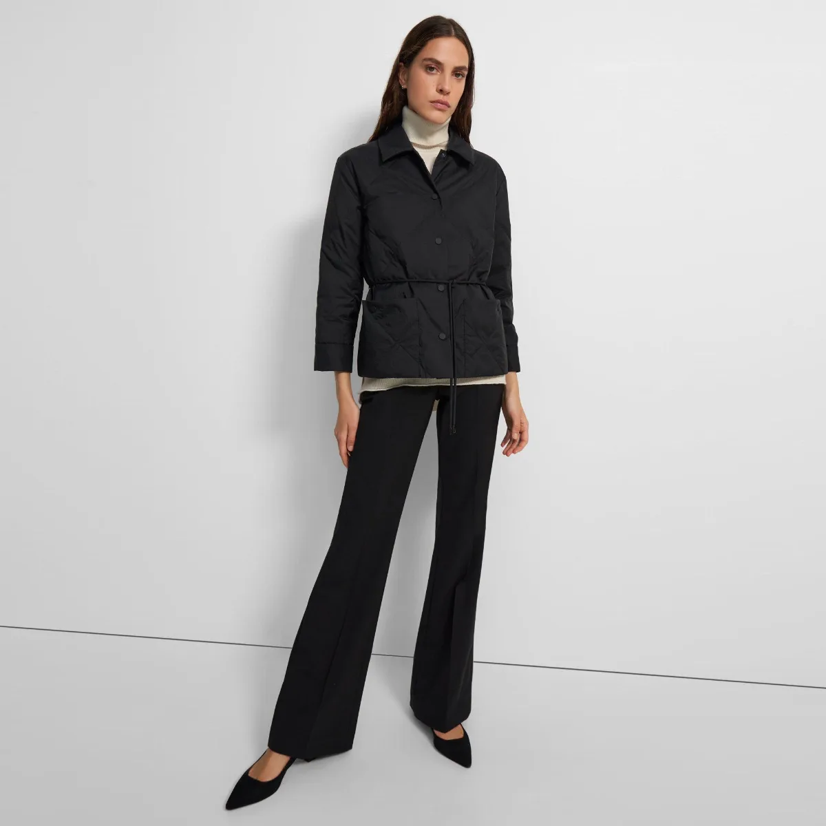 Quilted Jacket in Water-Resistant Nylon by Theory