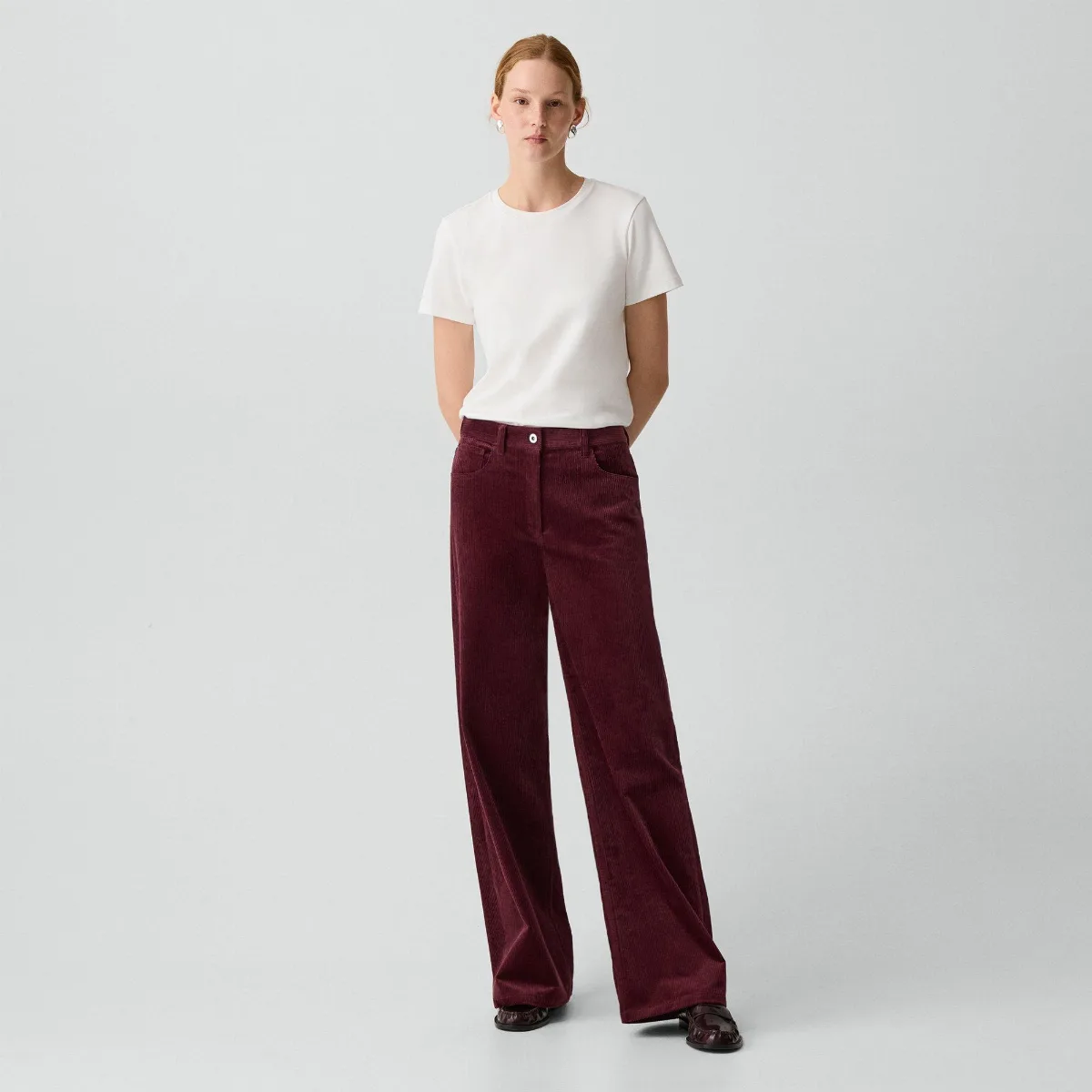 Straight-Leg Five Pocket Pant in Corduroy by Theory