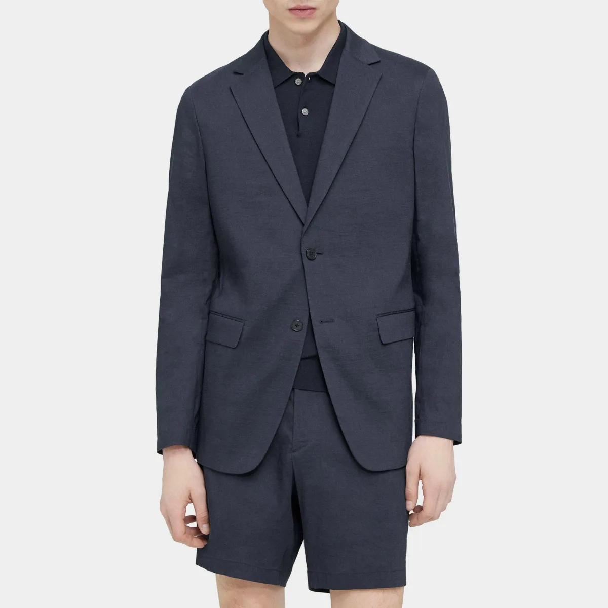Unstructured Blazer in Stretch Linen