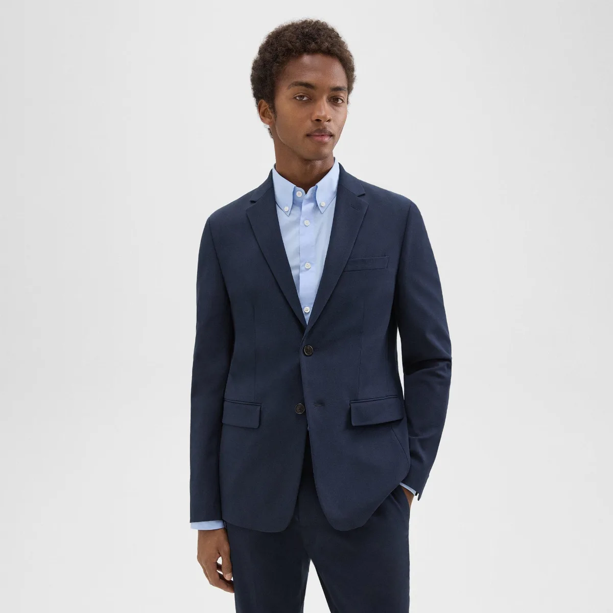 Morton Blazer in Stretch Cotton by Theory