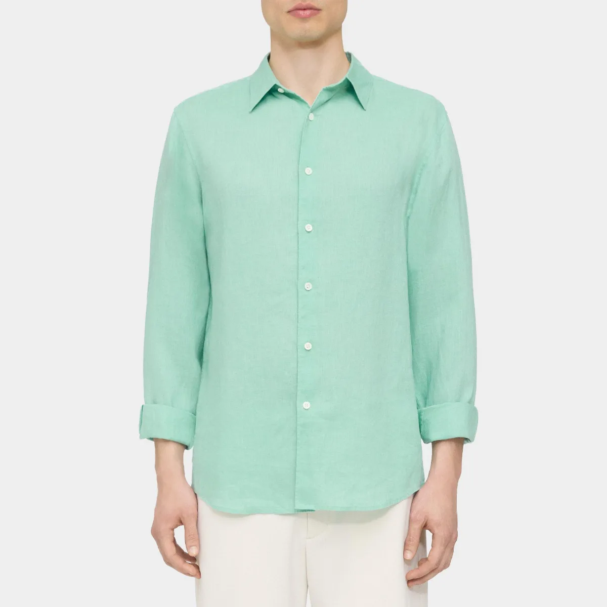Standard-Fit Shirt in Relaxed Linen by Theory