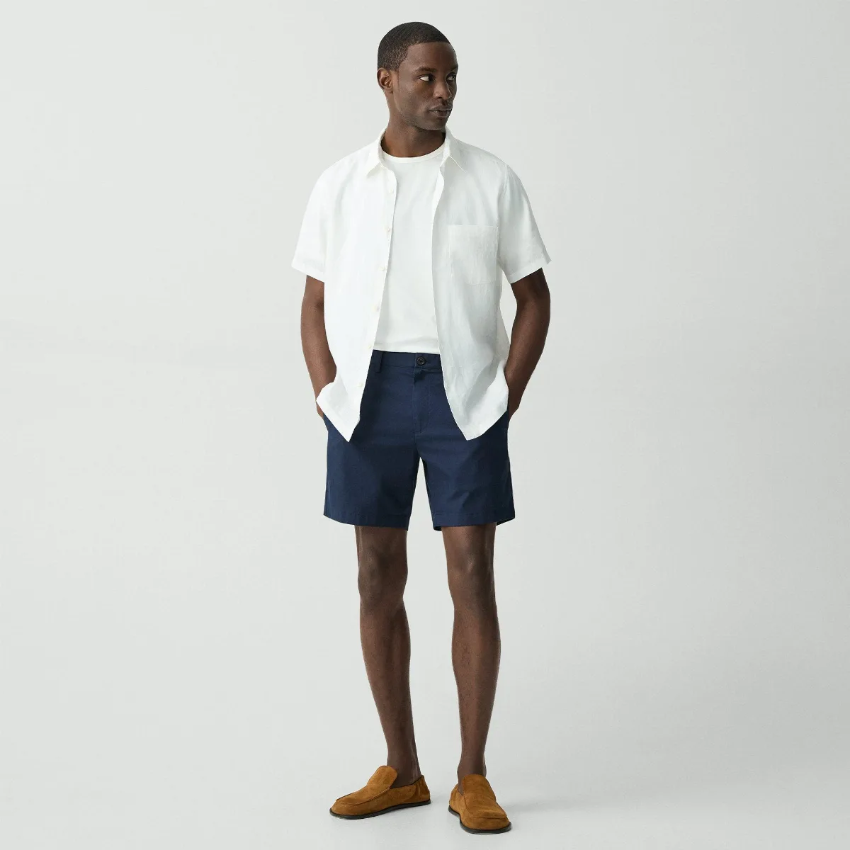 Zaine Short in Stretch Cotton