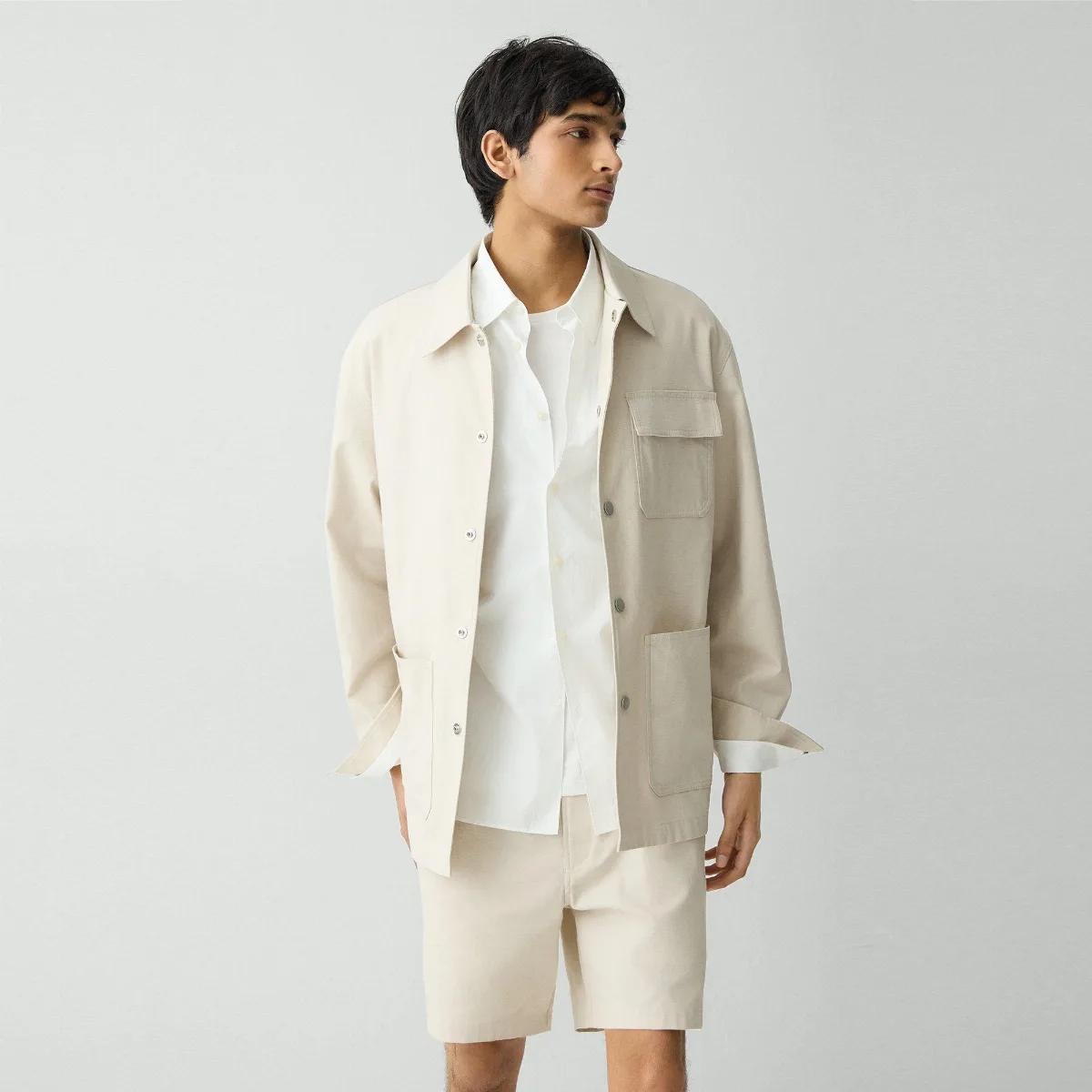 Utility Coat in Stretch Cotton Canvas by Theory