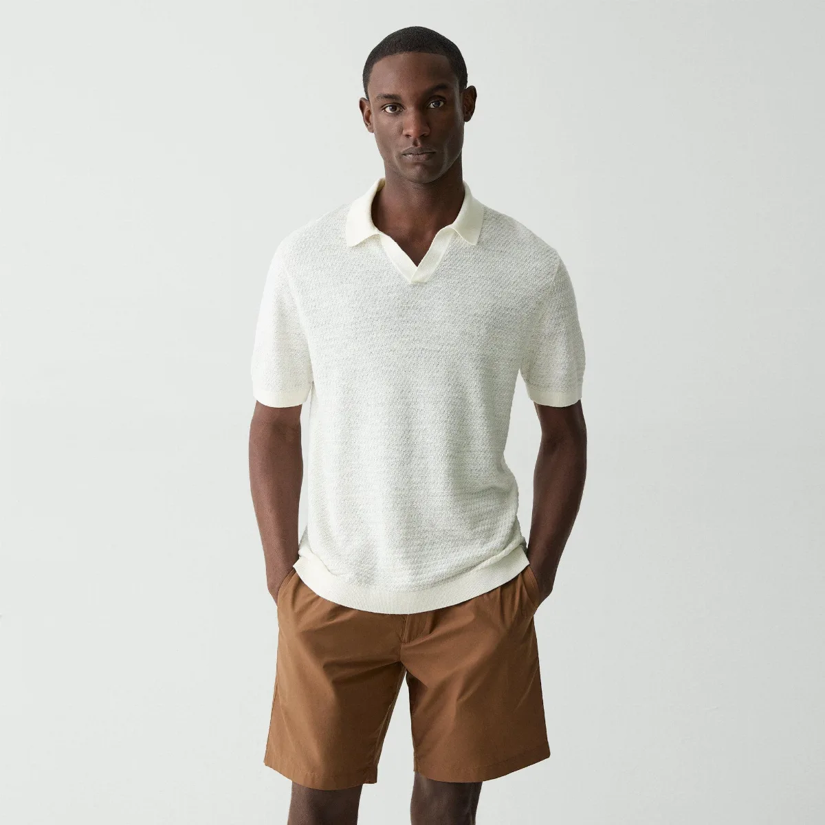 Brenan Polo Shirt in Pacific Linen