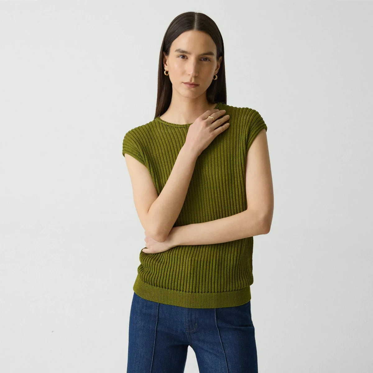 Sweater Vest in Cotton by Theory
