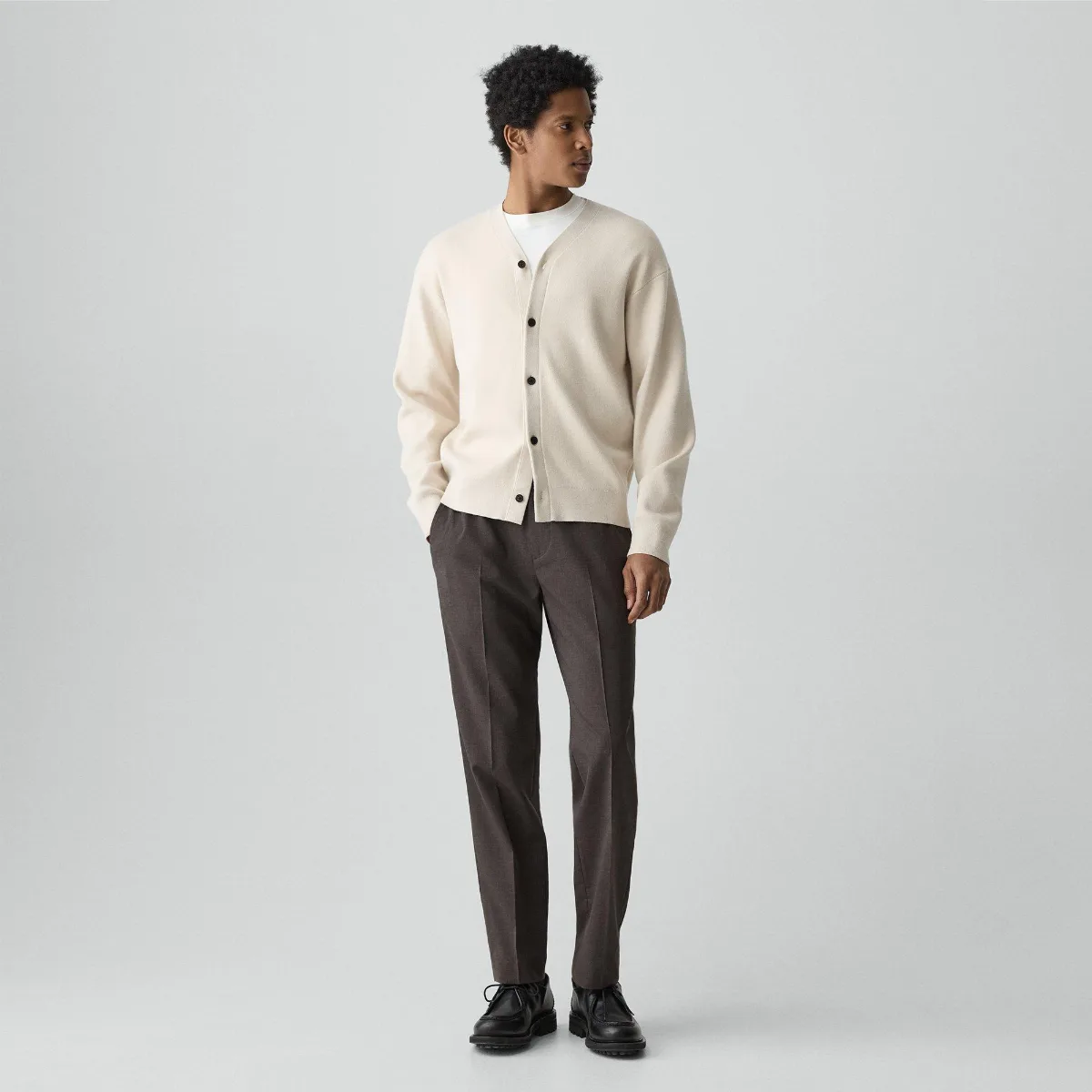 Standard Drawstring Pant in Motion Wool by Theory