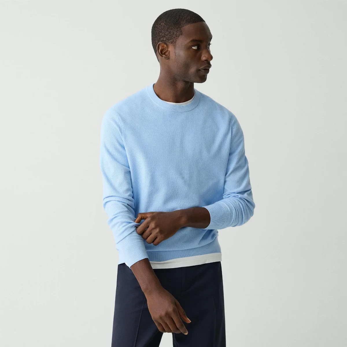 Riland Crewneck Sweater in Light Bilen by Theory