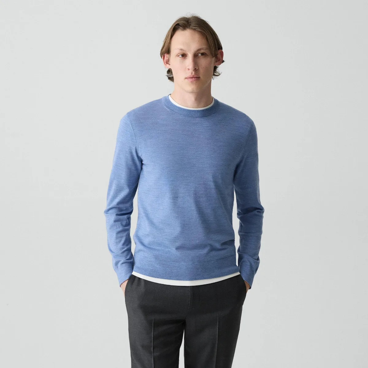 Crewneck Sweater in Regal Wool by Theory