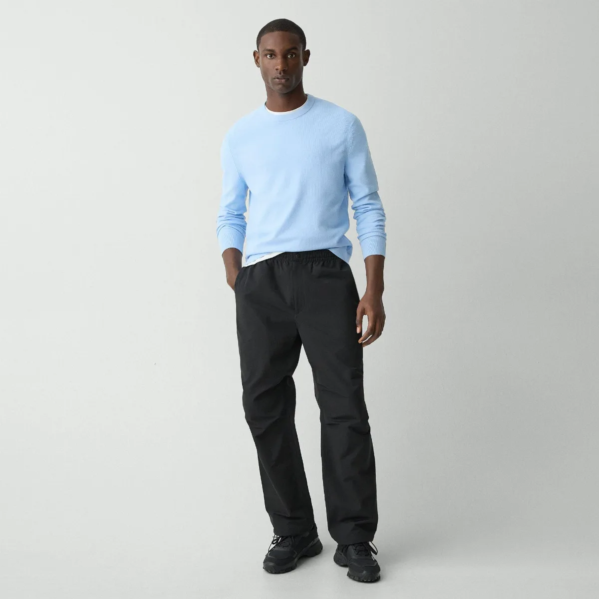 Wide-Leg Drawstring Pant in Cotton-Blend by Theory