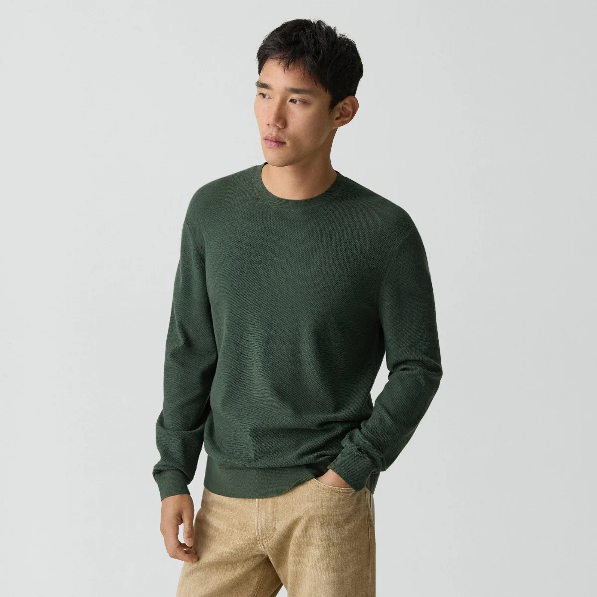 Riland Crewneck Sweater in Light Bilen by Theory