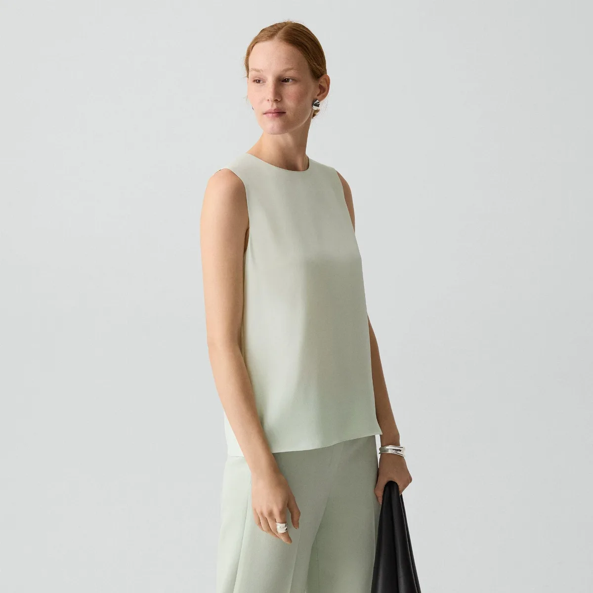 Shell Top in Silk Georgette by Theory