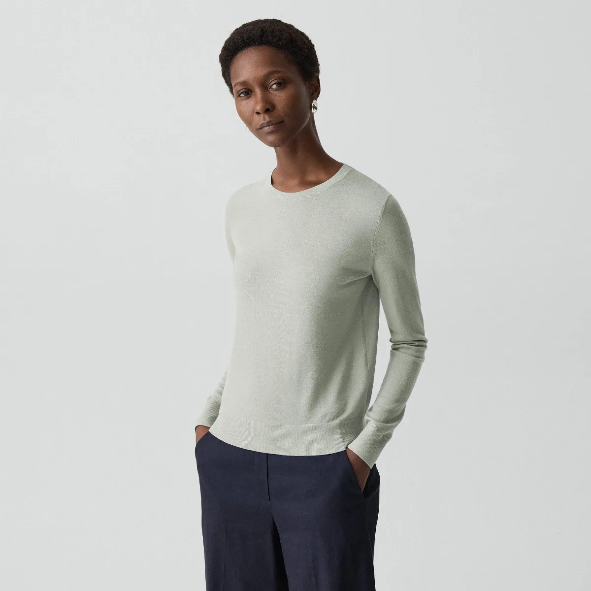 Crewneck Sweater in Regal Wool by Theory