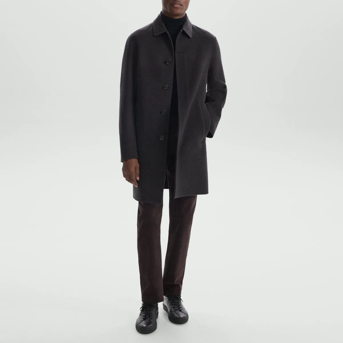 Car Coat in Double-Face Wool-Cashmere by Theory