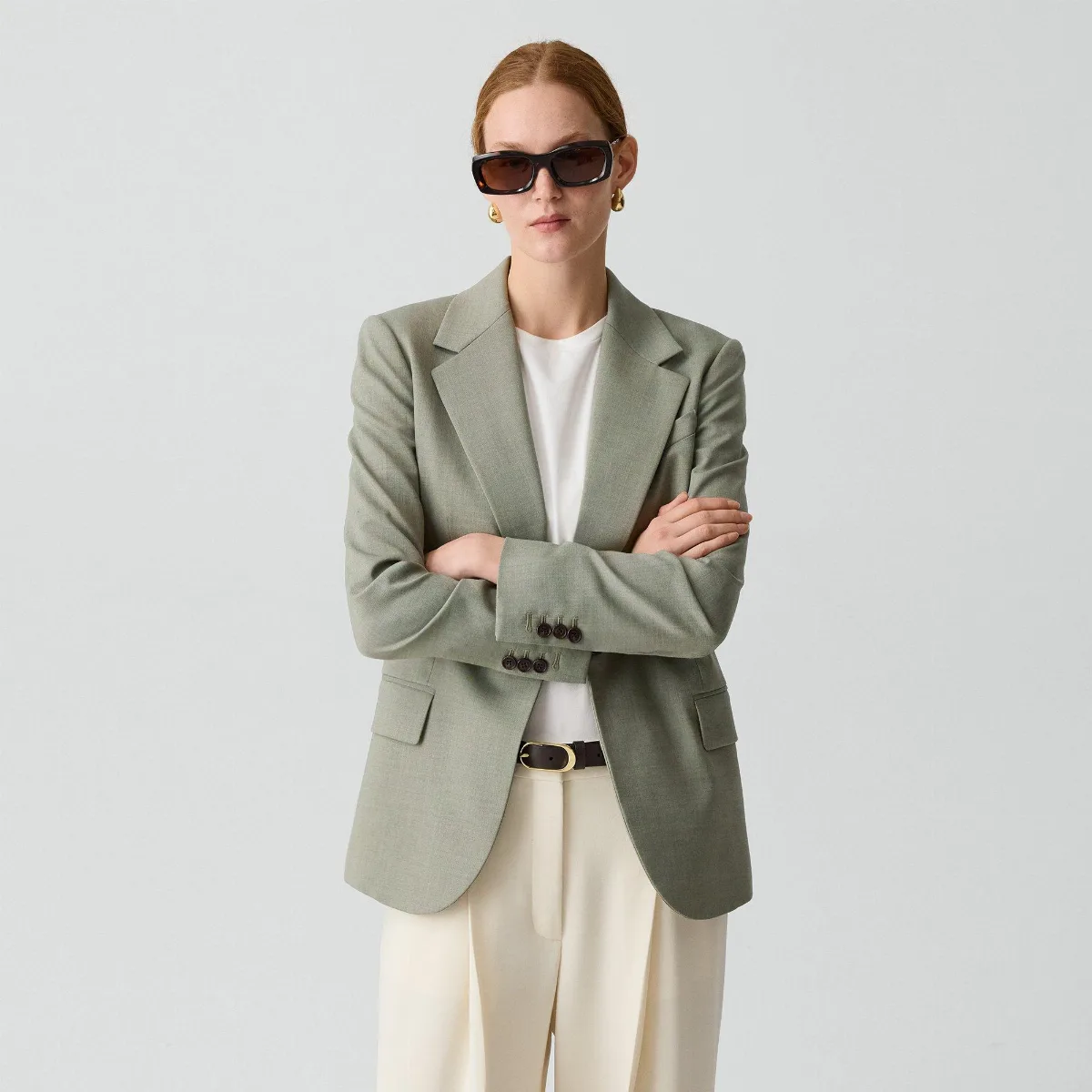 Lynnia Blazer in Wool Gabardine by Theory