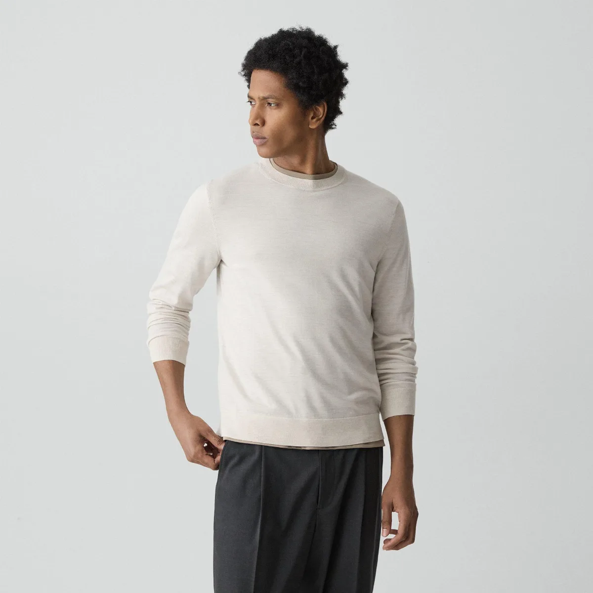 Crewneck Sweater in Regal Wool by Theory