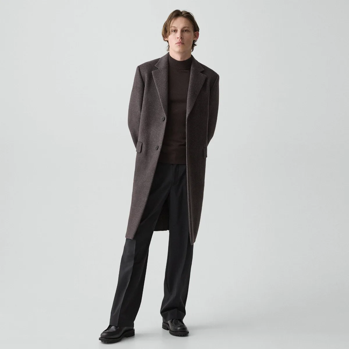 Two-Button Coat in Atelier Wool by Theory