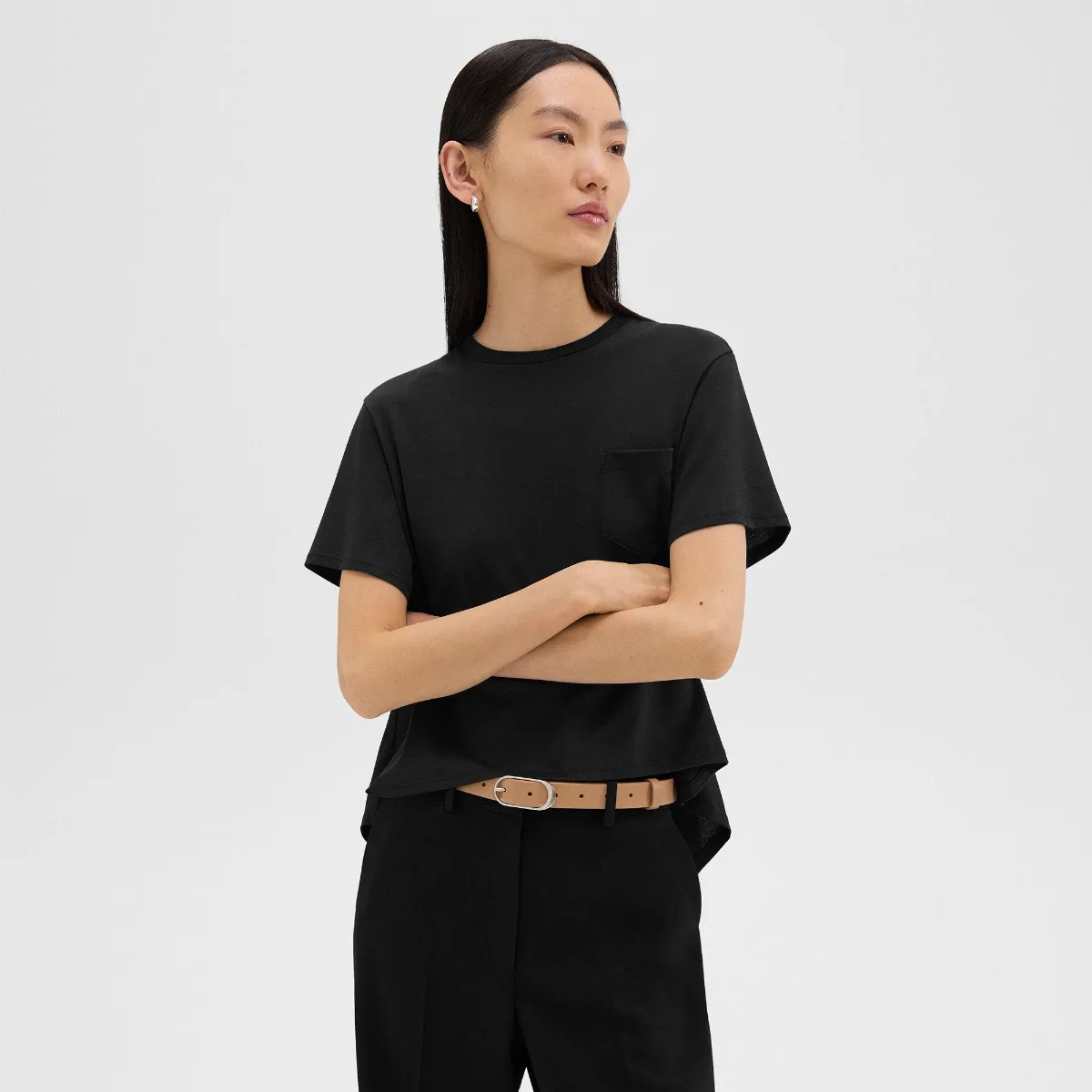 Relaxed Tee in Organic Cotton by Theory