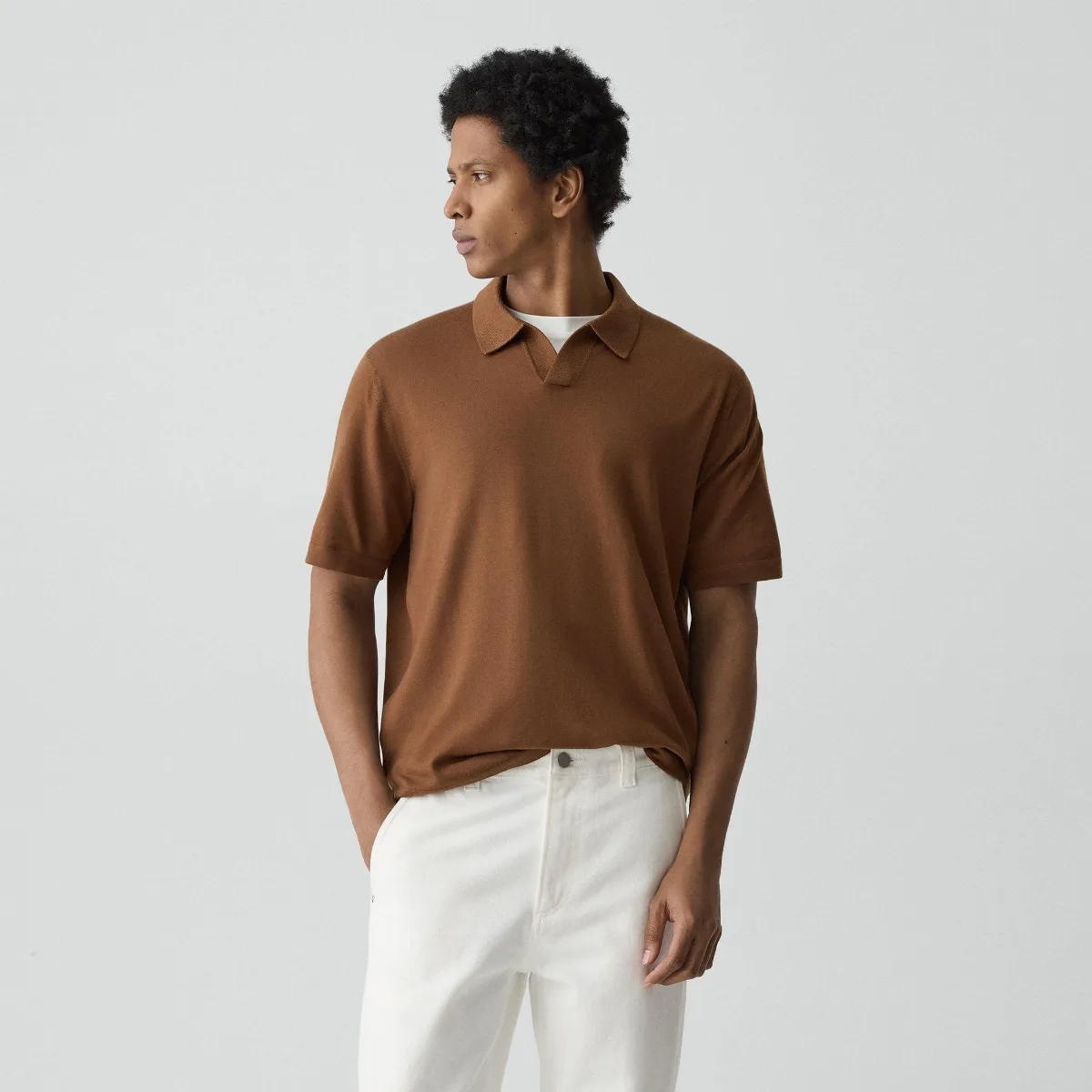 Relaxed Polo Shirt in Regal Wool