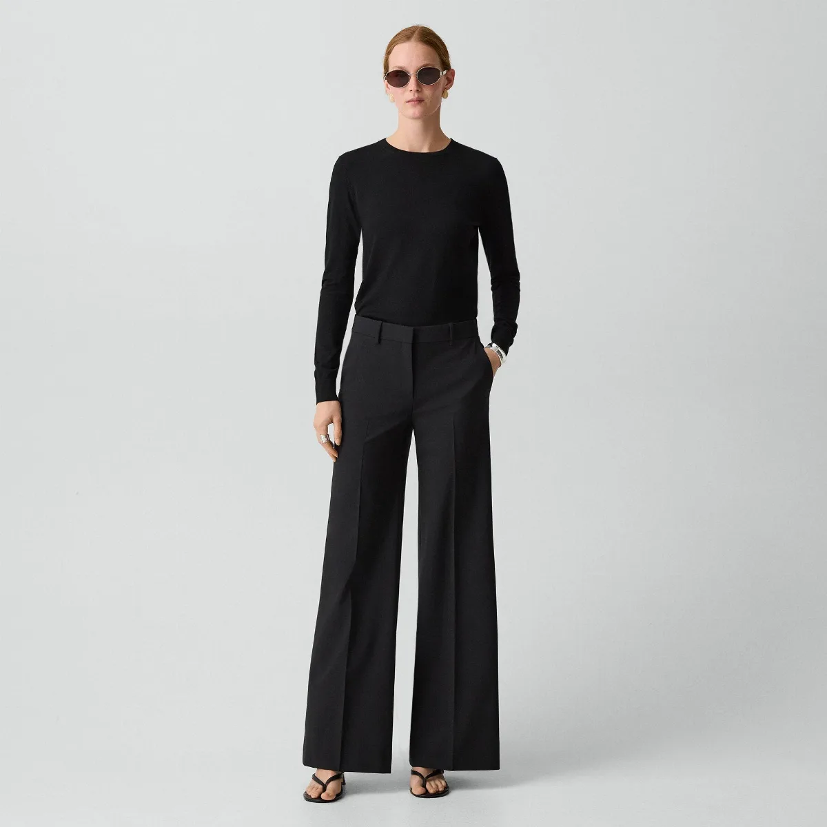 Fluid Flare Pant, 30 in Good Wool by Theory
