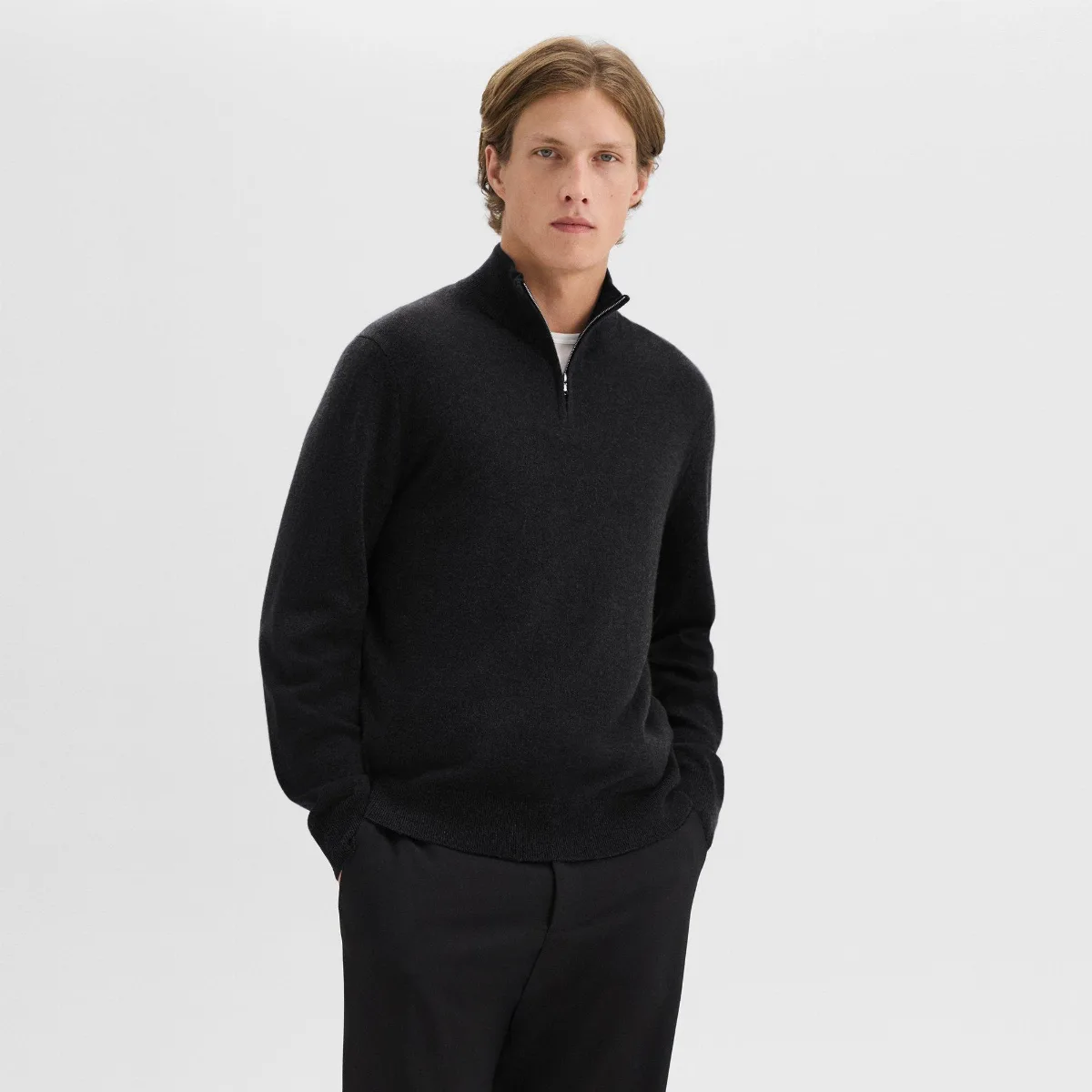 Hilles Quarter-Zip Sweater in Cashmere by Theory