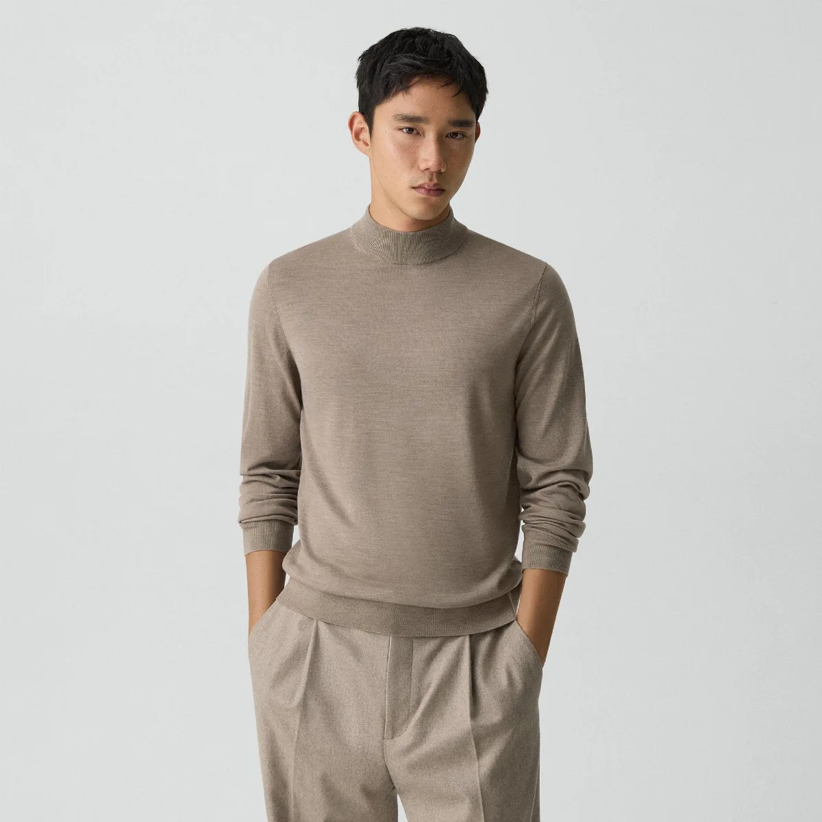 Mock Neck Sweater in Regal Wool by Theory