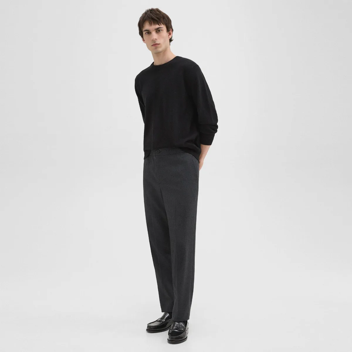 Larin Drawstring Pant in Stretch Flannel