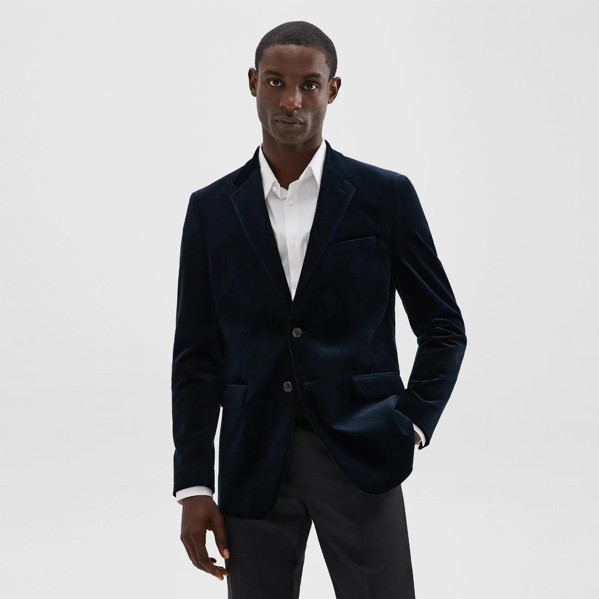 Chambers Blazer in Stretch Velvet by Theory