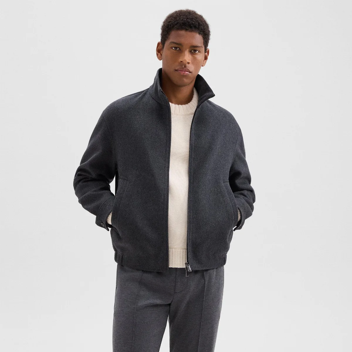 Straight Jacket in Double-Face Wool-Cashmere by Theory