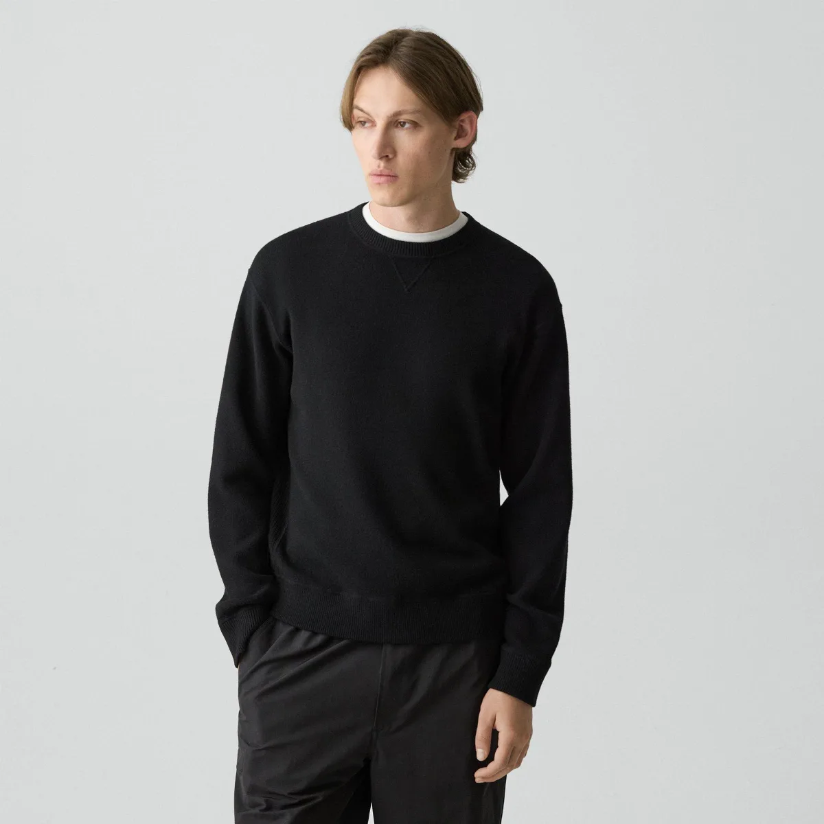 Crewneck Sweatshirt in Wool Bilen by Theory