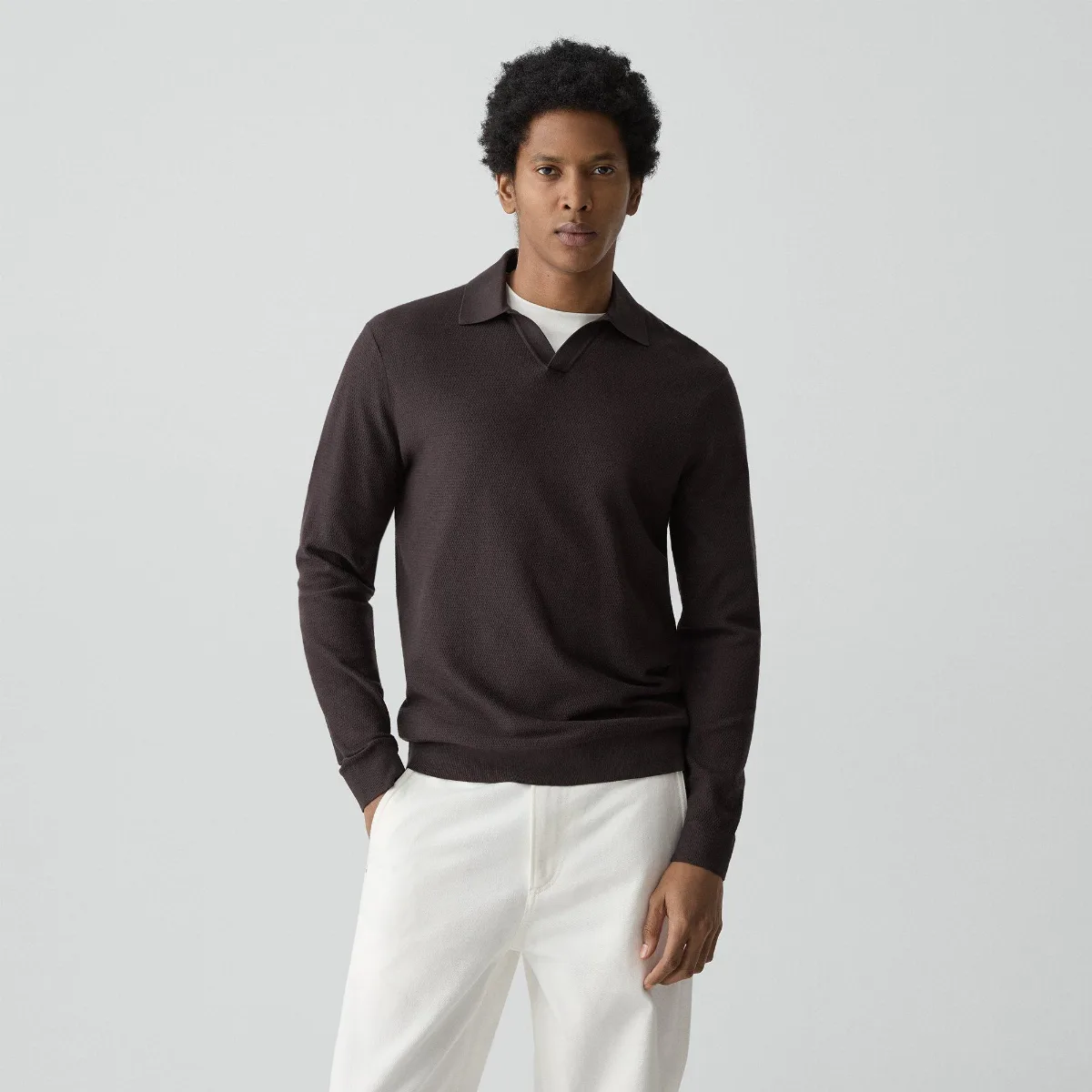 Soris Polo Shirt in Light Bilen by Theory