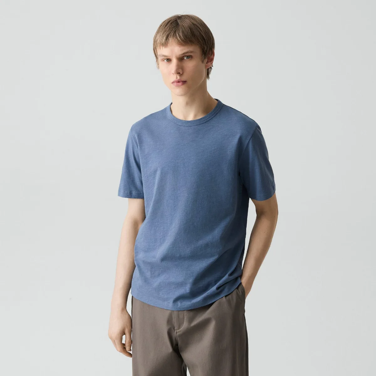 Essential Tee in Cosmos Slub Cotton by Theory