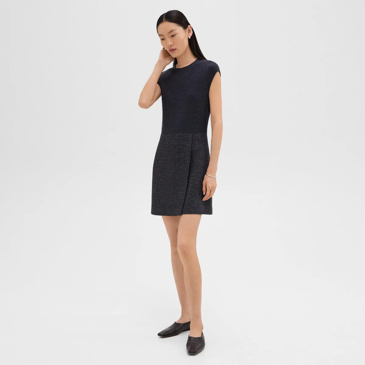 Mini Wrap Dress in Tweed by Theory