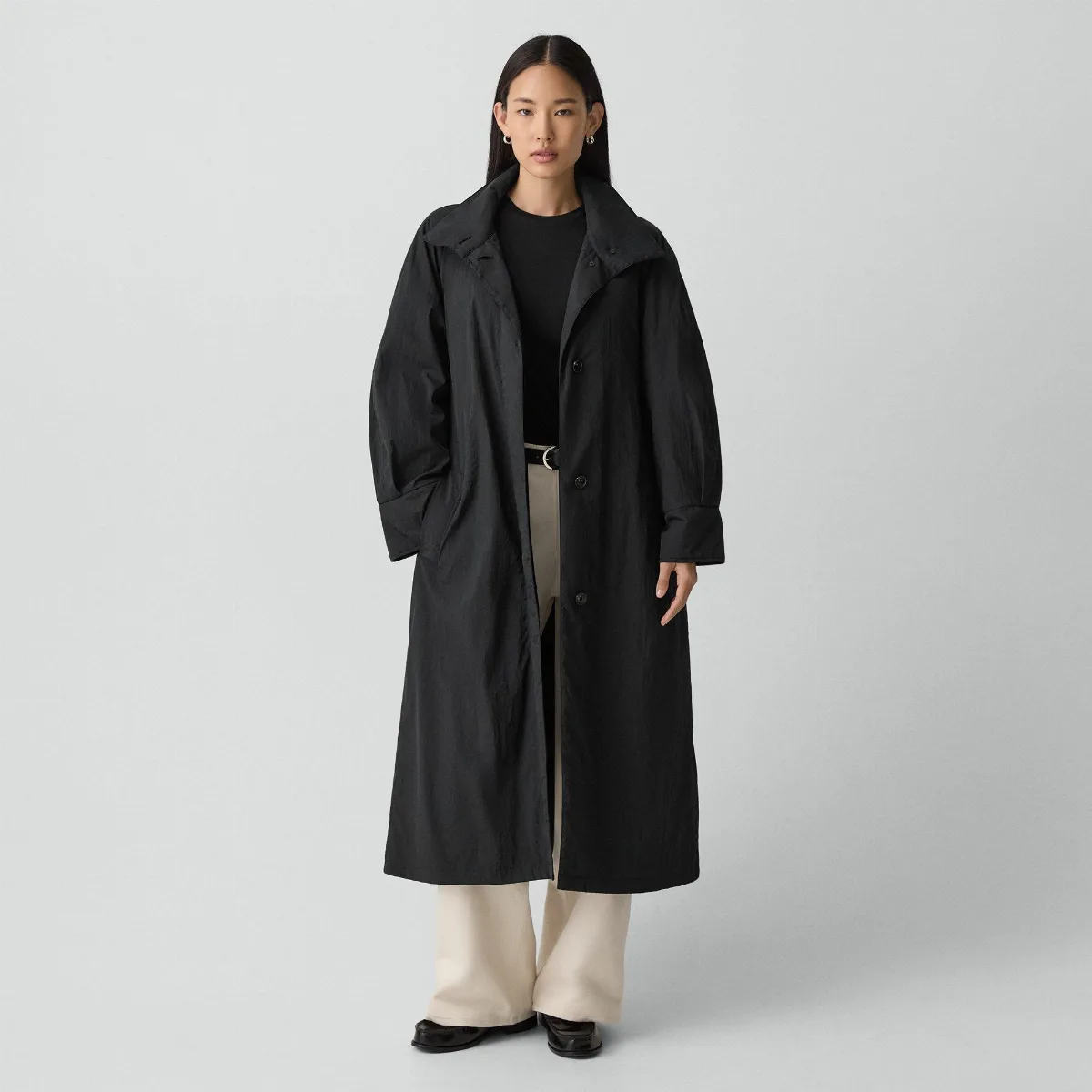 Long Parka in Nylon by Theory