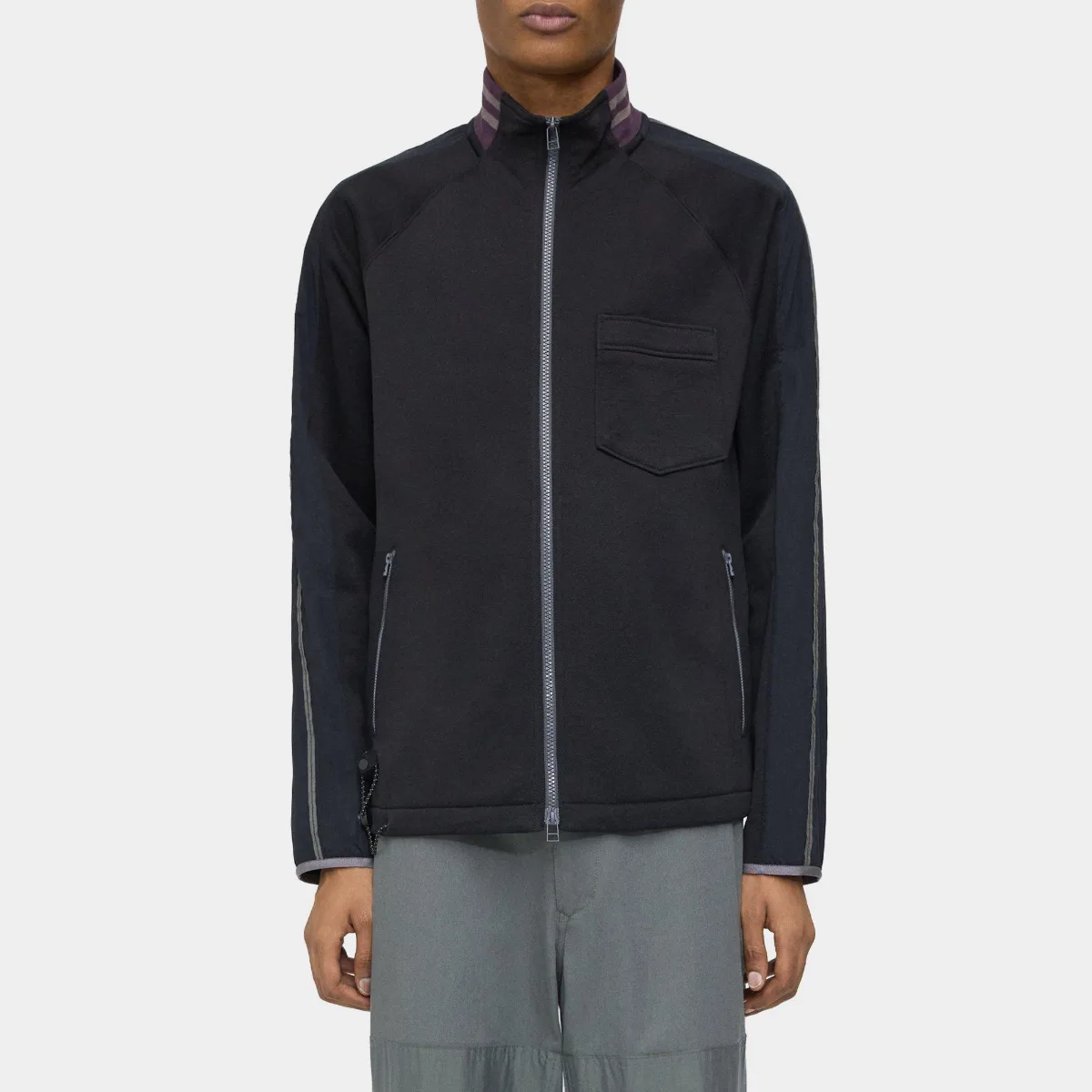 Track Jacket in Textured Knit by Theory