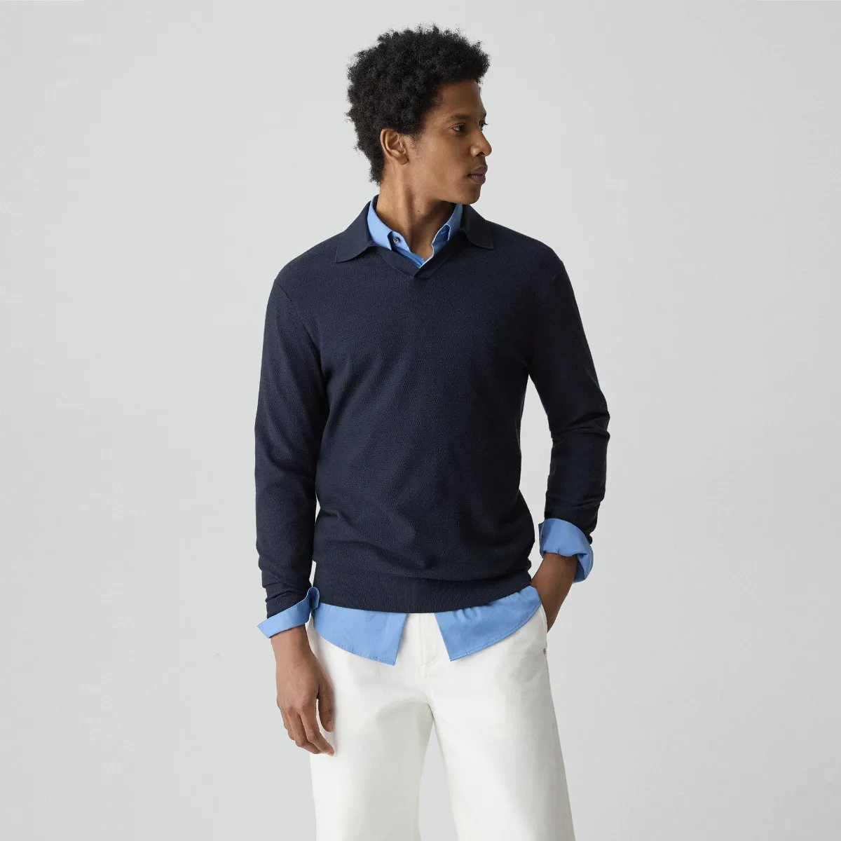 Soris Polo Shirt in Light Bilen by Theory
