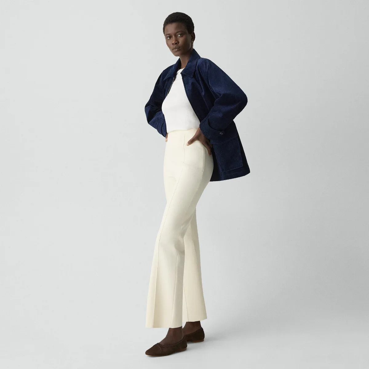 Kick Pant in Crepe Knit by Theory