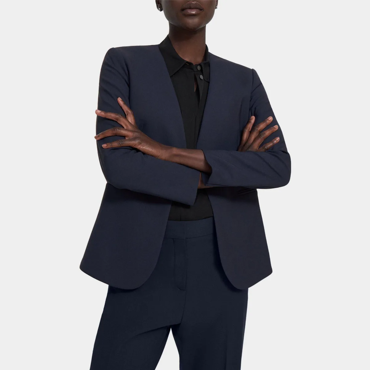 Open Blazer in Stretch Wool by Theory