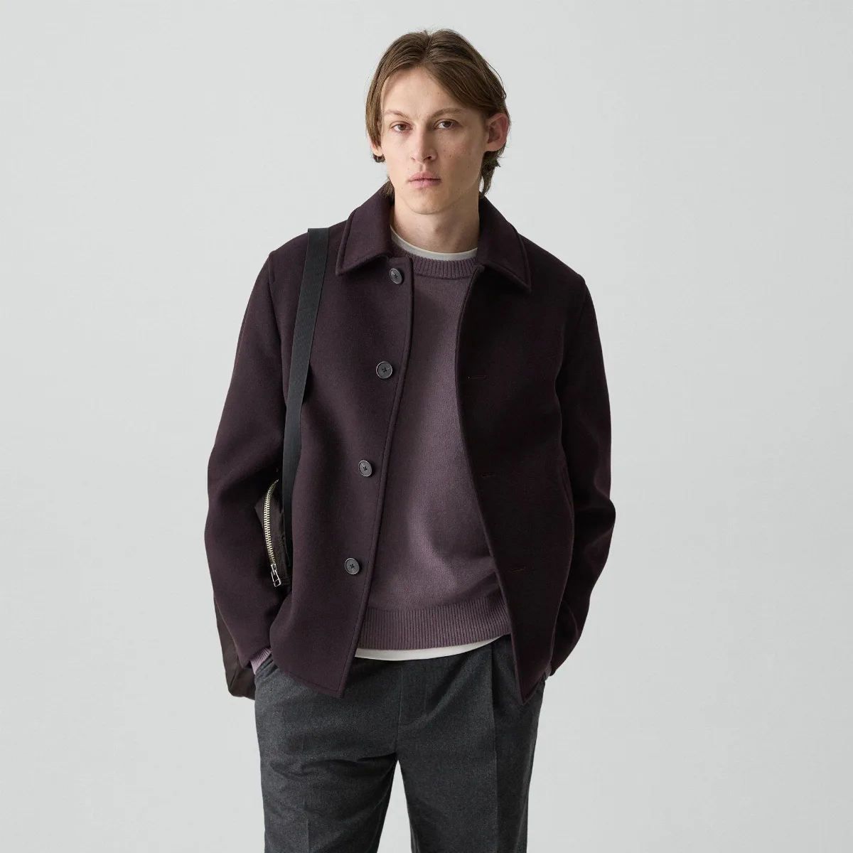 Peacoat in Plush Melton by Theory