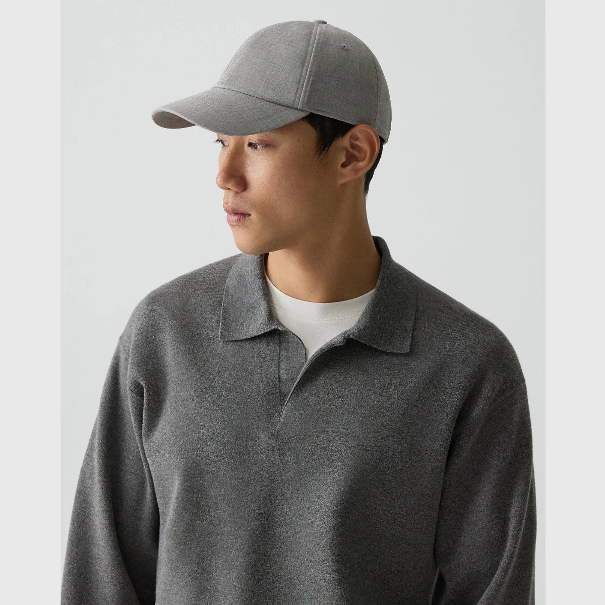 Baseball Cap in Motion Wool by Theory