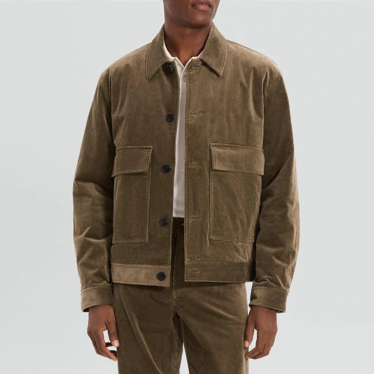 Spread Collar Jacket in Brushed Corduroy by Theory