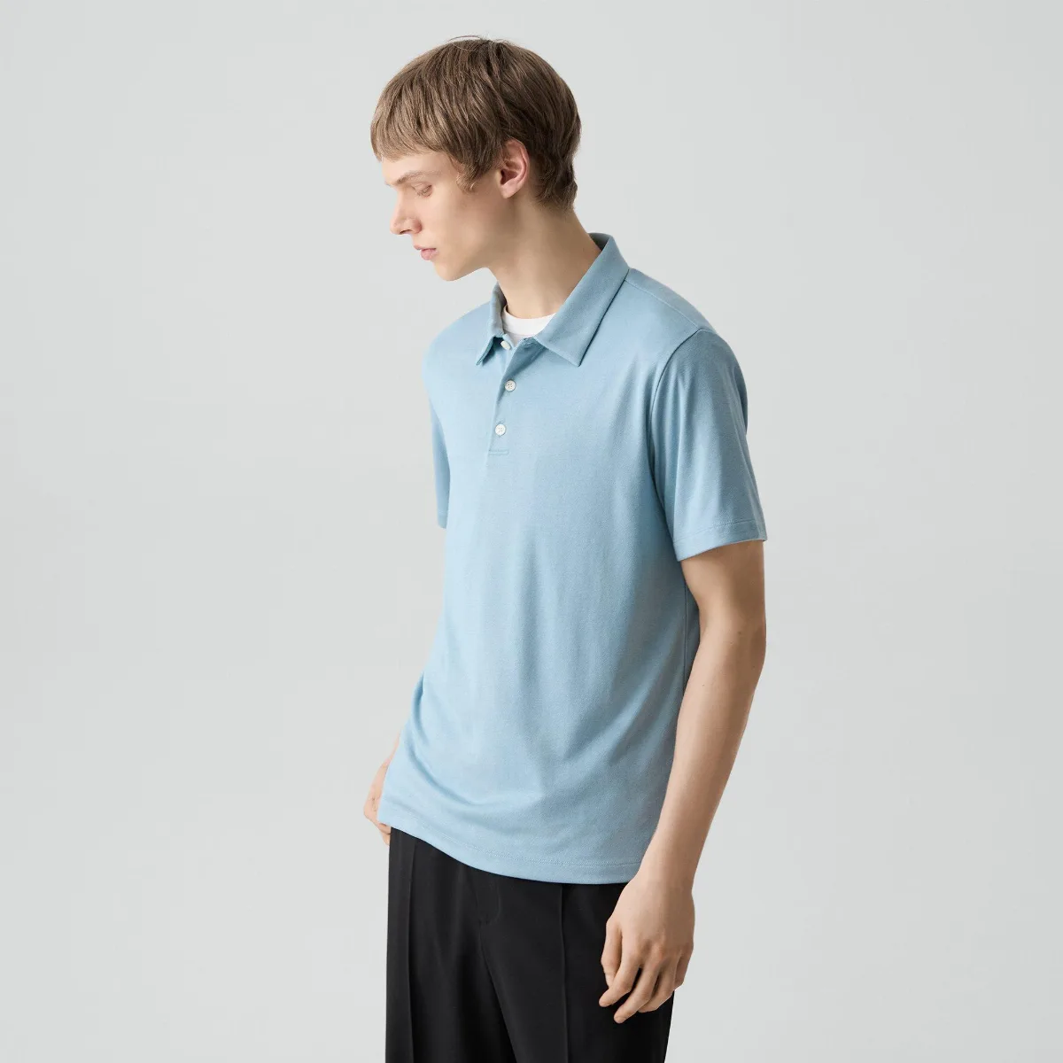 Bron Polo Shirt in Anemone Modal Jersey by Theory