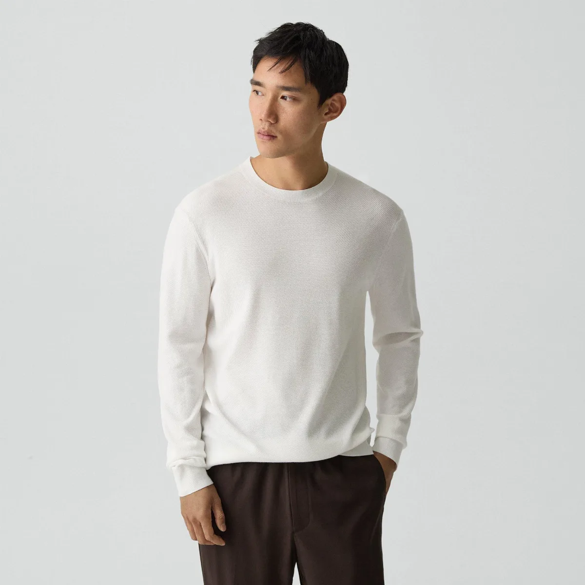 Riland Crewneck Sweater in Light Bilen by Theory