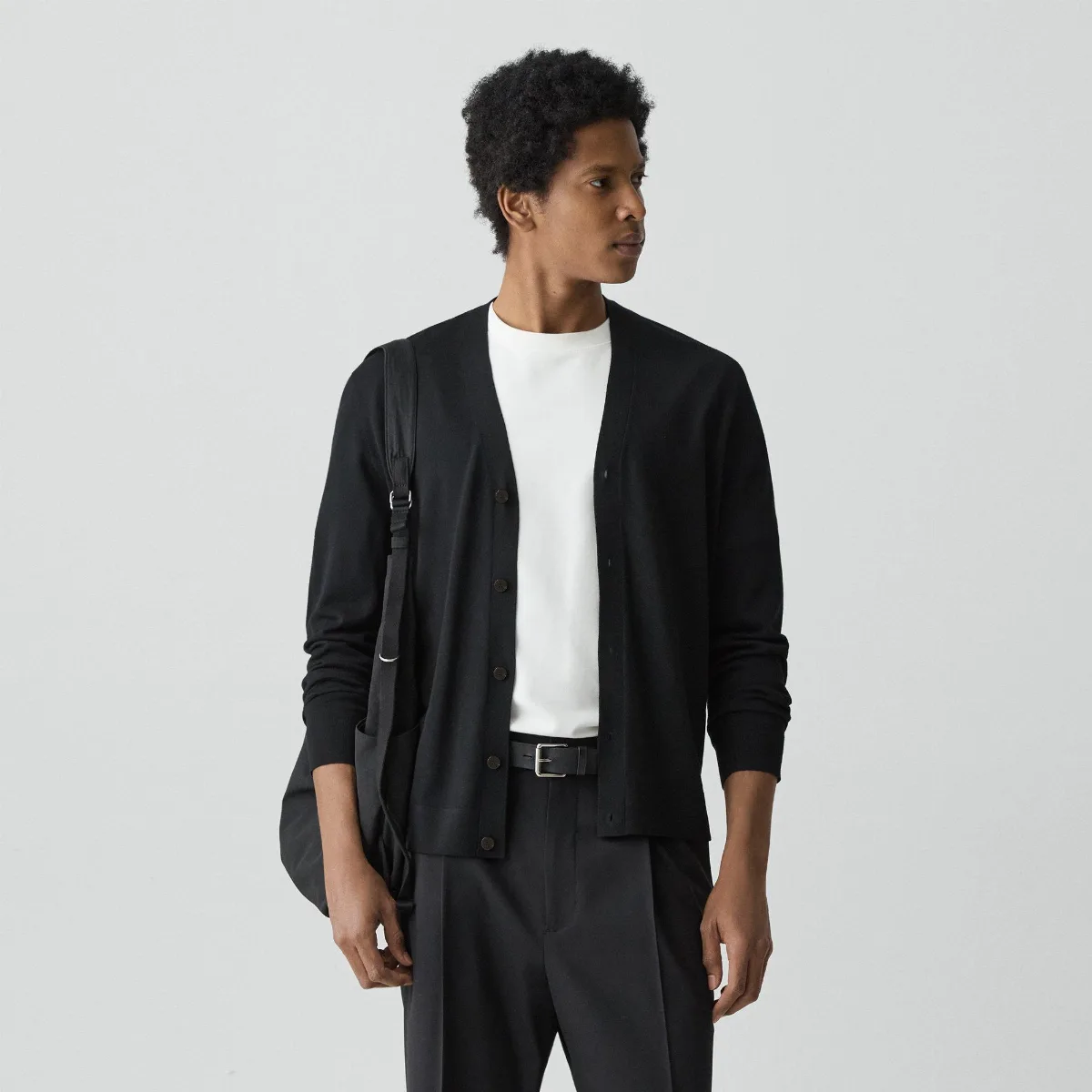 V-Neck Cardigan in Regal Wool