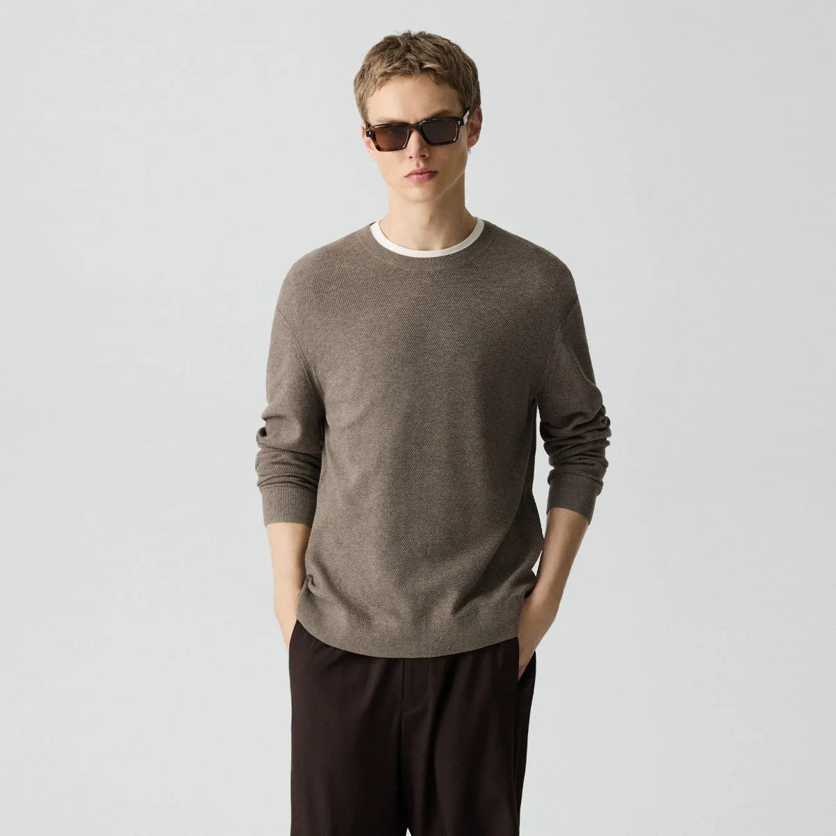 Riland Crewneck Sweater in Light Bilen by Theory