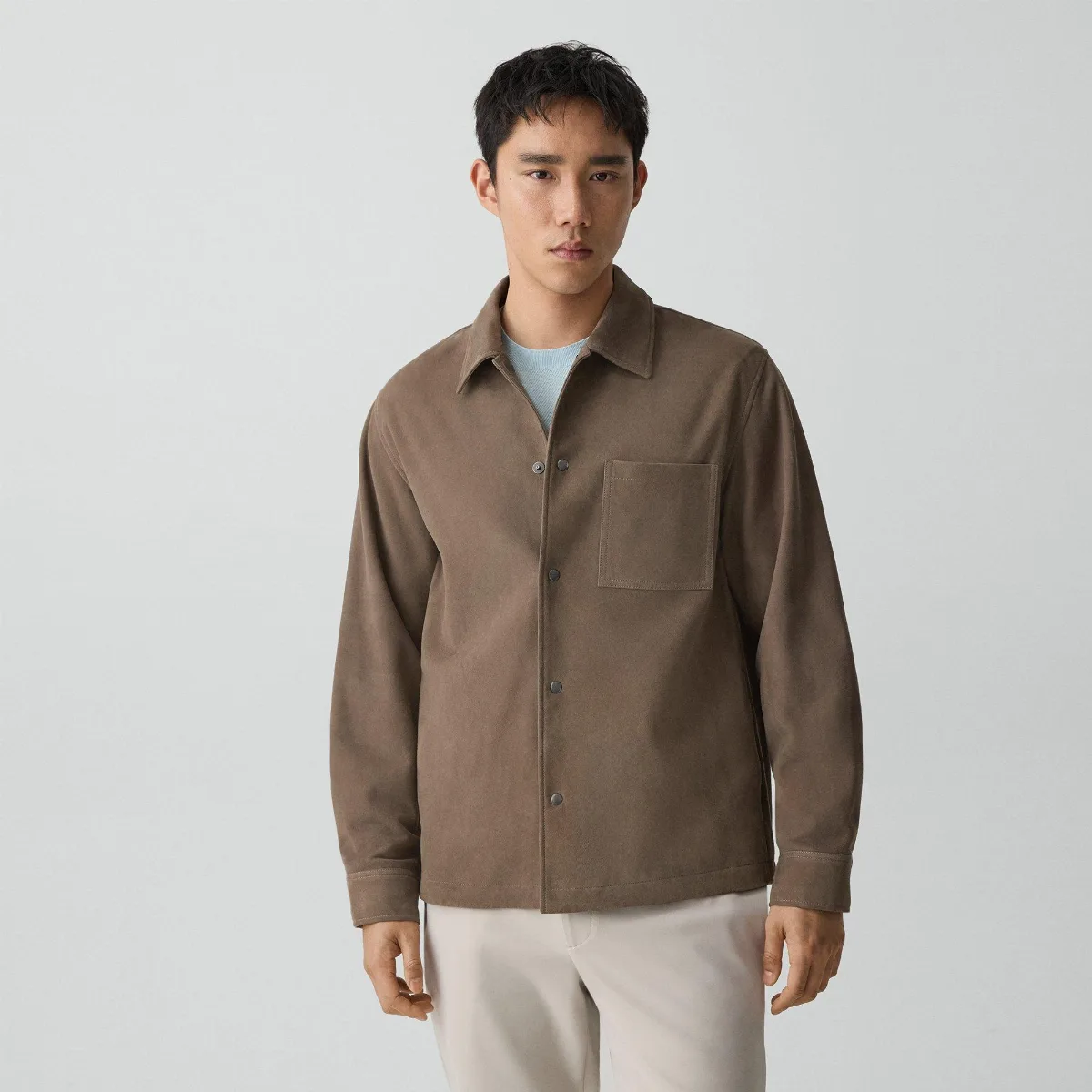 Snap Overshirt in Suede by Theory