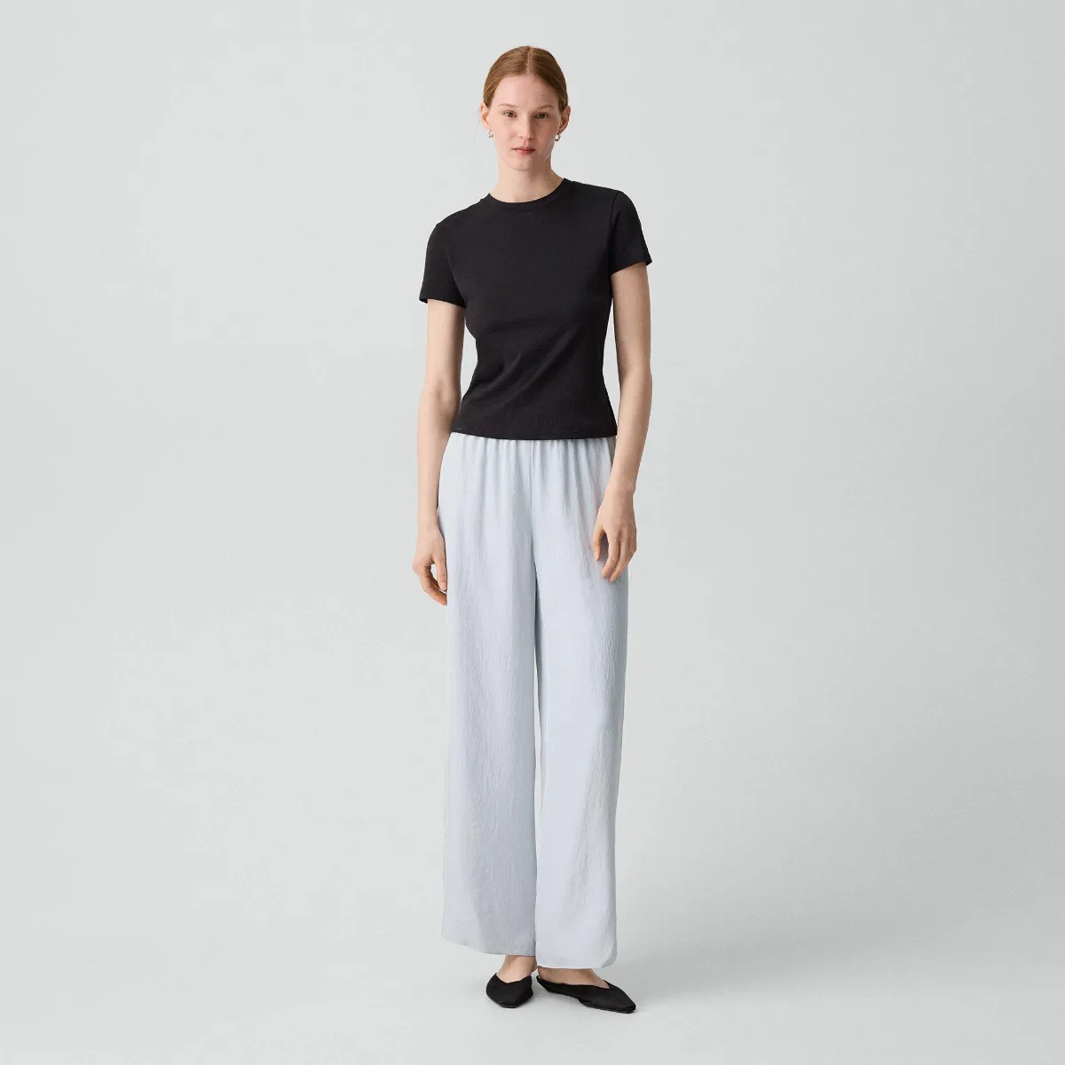 Vented Pull-On Pant in Washed Twill by Theory