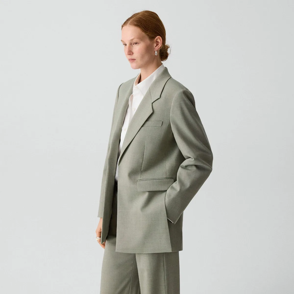 Vented Blazer in Wool Gabardine by Theory