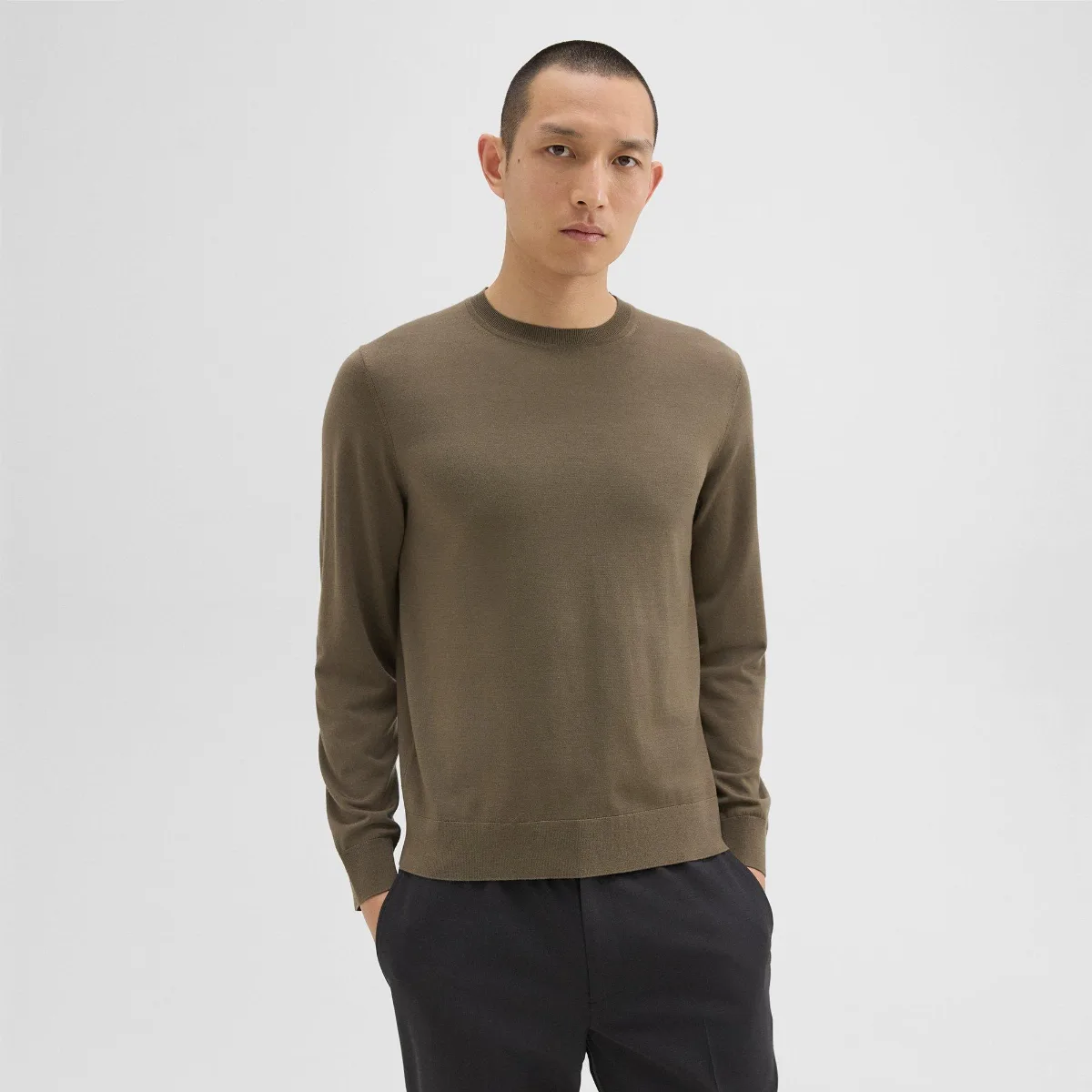 Crewneck Sweater in Regal Wool by Theory