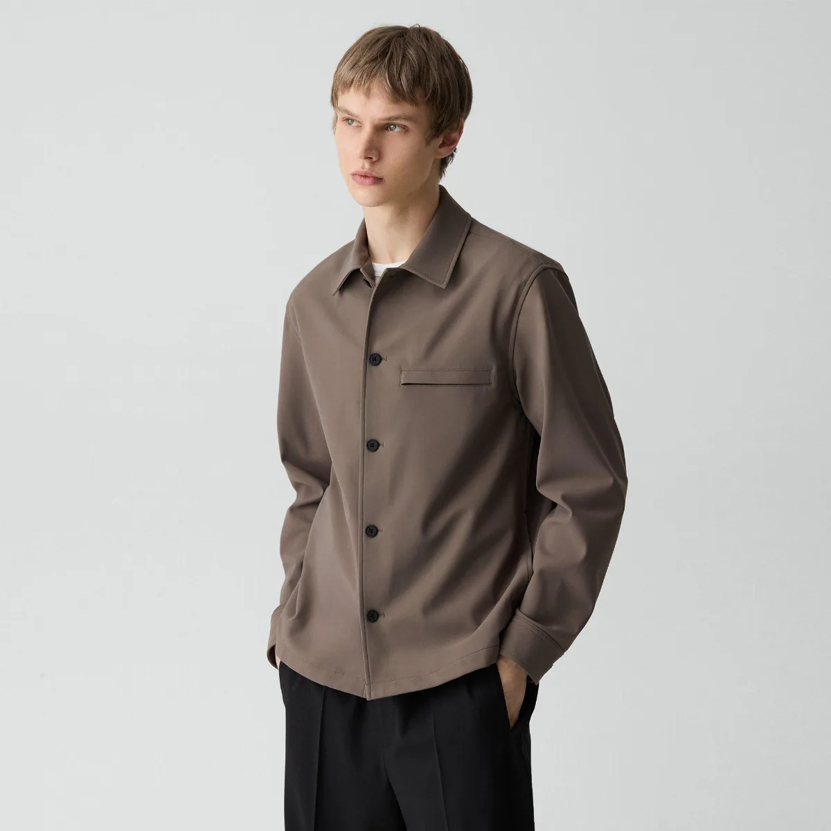 Overshirt in Precision Ponte by Theory